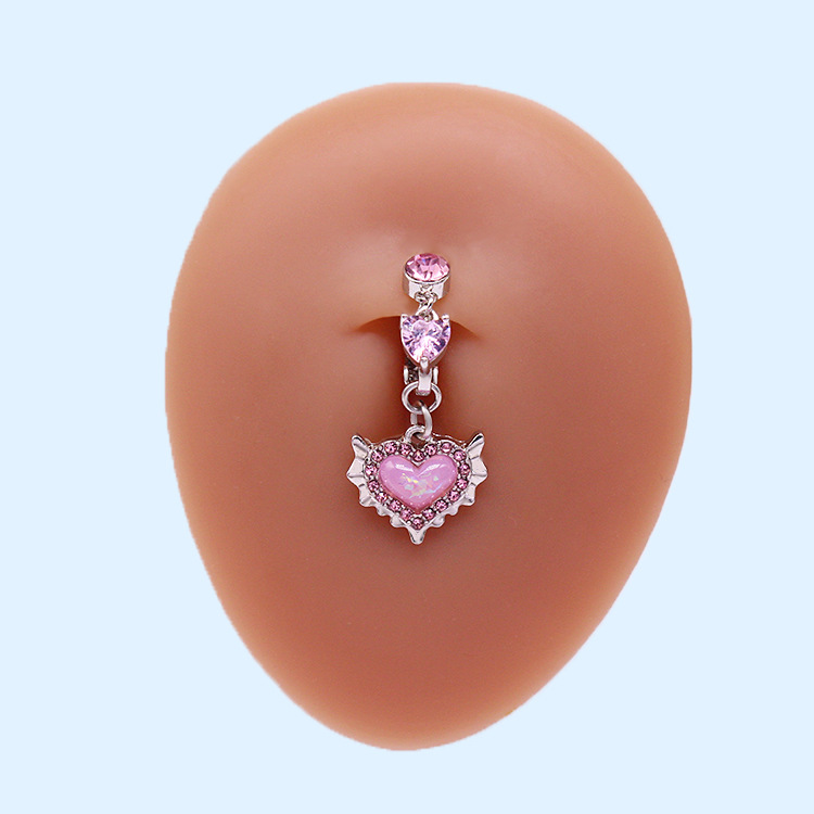 Picture of Gaby European and American Cross-Shaped Navel Ring Planet Moon Navel Ring Navel Ornament Rabbit Heart Non-Porous Navel Nail Ear Clip Dual Use