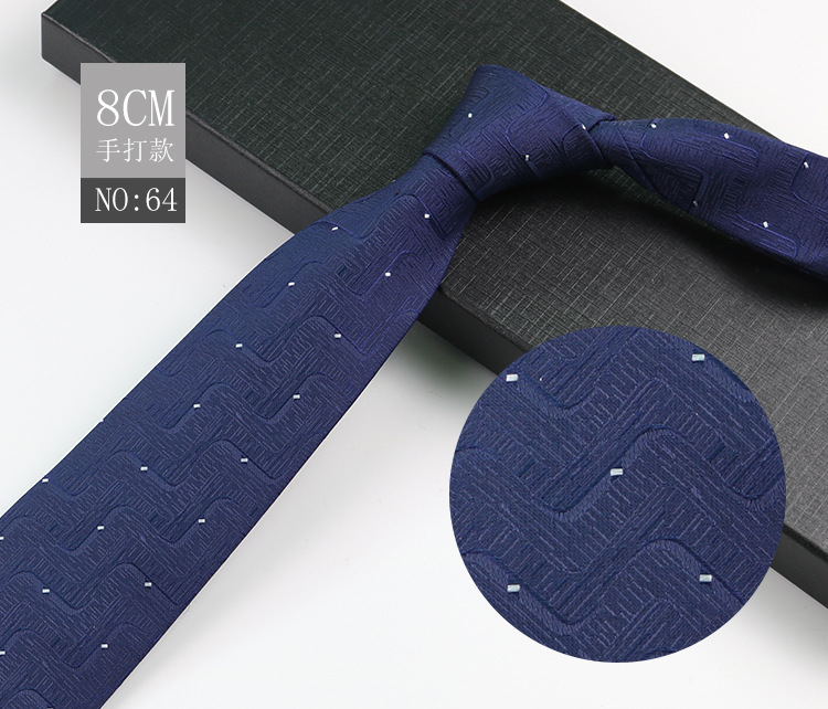 Picture of Men's Tie Business Shirt Stripesd Security Professional Formal Wear Wholesale Plus Logo Manufacturer 8cm Hand-Made