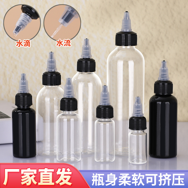 Wholesale Transparent Gel Bottle 60Ml100Ml Plastic Tip Bottle Pet Pigment Dispensing Bottle Ink Squeeze Bottle