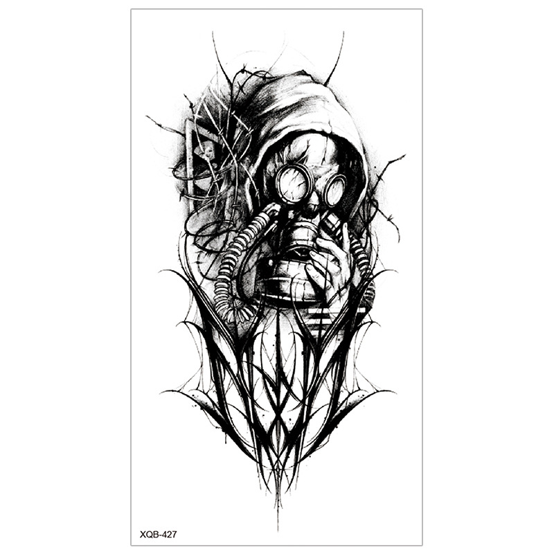 Picture of New Half Arm Tattoo Stickers Cross-border Amazon Hot Selling Set Dark European and American Realistic Waterproof Tattoo Stickers Wholesale
