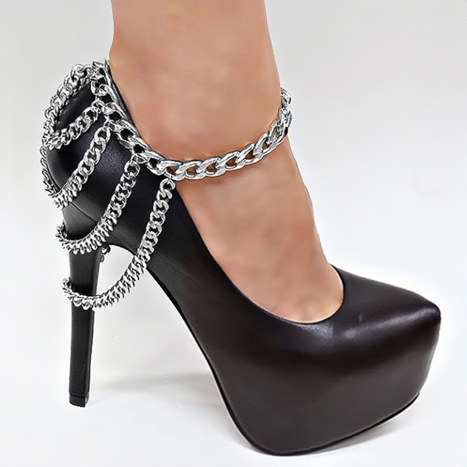 Picture of Cross-border Hot Selling Multi-layer Tassel Hip-hop Foot Chain Women's European and American Exaggerated Personality Geometric Metal Chain Shoe Chain Accessories