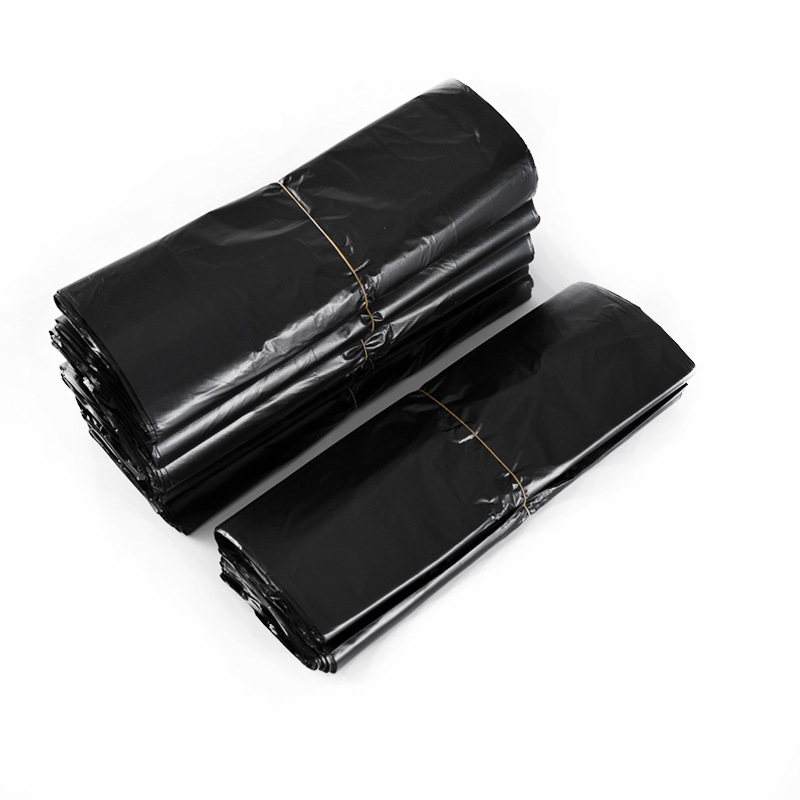 Portable garbage bag household thick black disposable vest bag 32*52 kitchen cleaning plastic bags 100