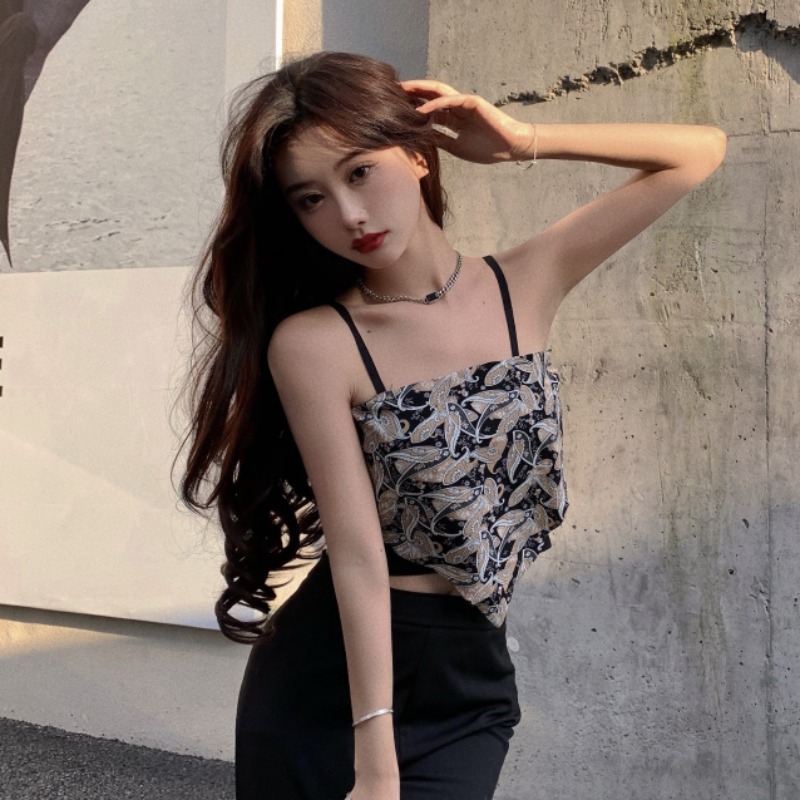 Summer Small Camisole Women's Summer Inner Design Retro 2025 New Arrival All-Match Top Outer Wear Chic Trendy