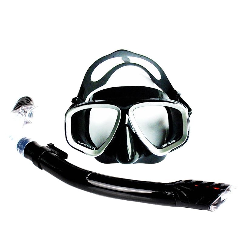 2011+198 factory spot wholesale tempered glass diving goggles full dry snorkeling tube snorkeling set