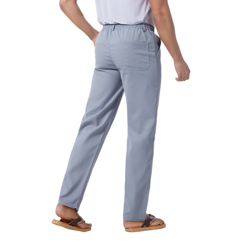 2022 summer casual pants men's loose straight overalls long pants men's thin work Business stretch pants men