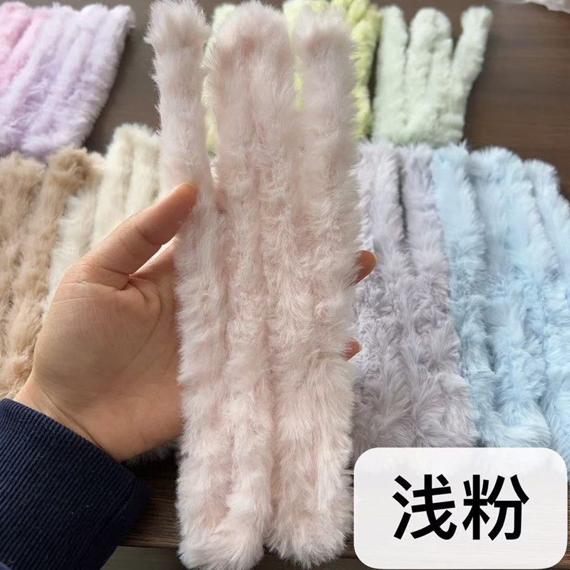 Picture of 20mm imitation rabbit hair twist stick thickened ultra-dense plush handmade DIY doll simulated puppy color wool strip raw material