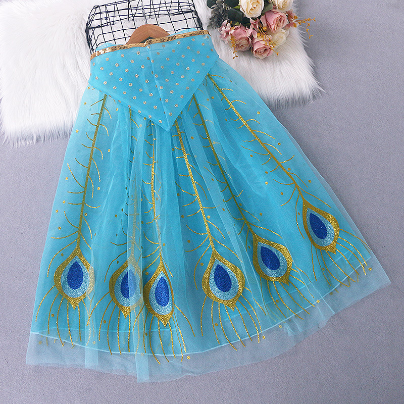 Picture of Frozen Cape Thin Children's Stylish Mesh Cloak Cosplay Costume Hooded for Going Out