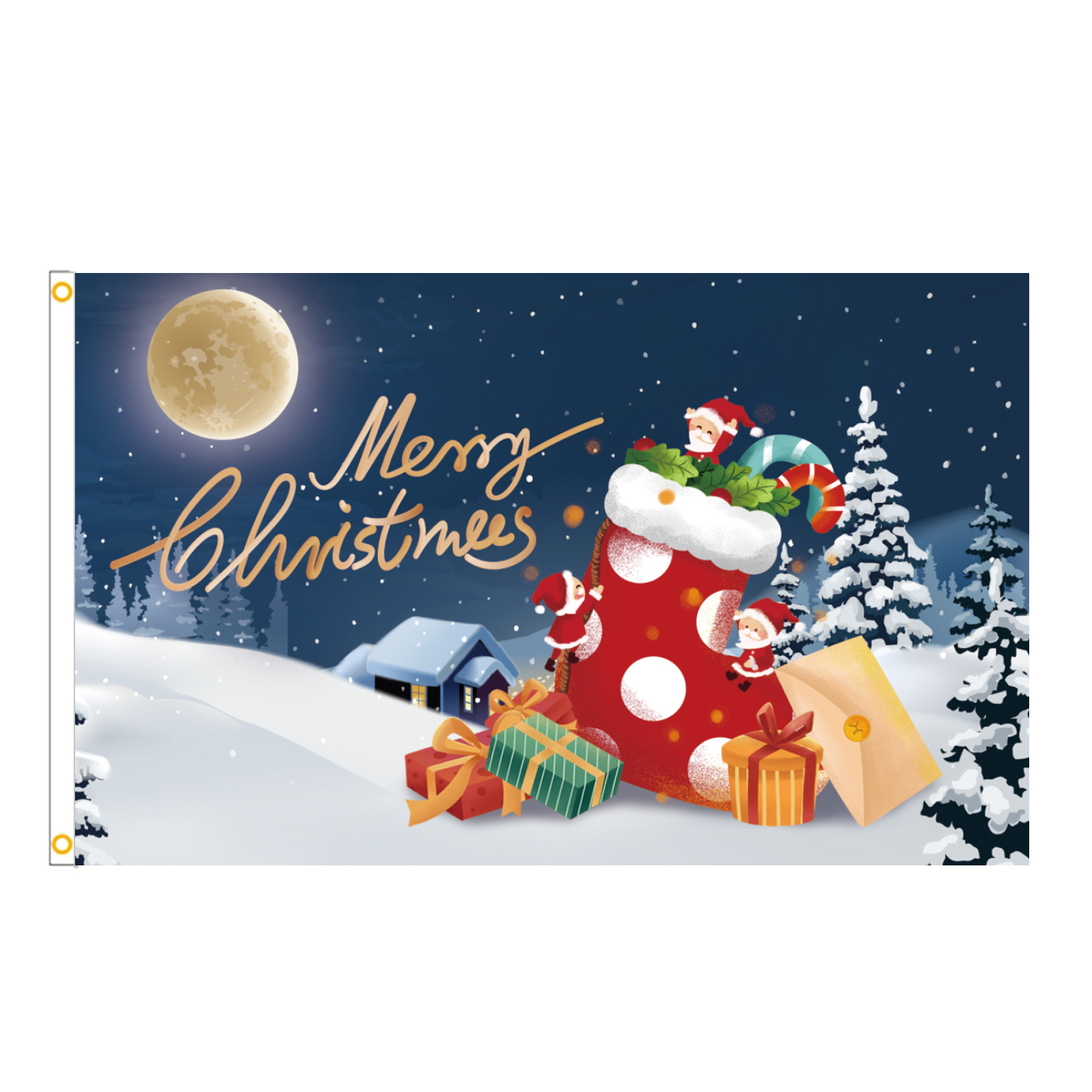 Picture of Amazon foreign trade cross-border flag Christmas indoor and outdoor polyester flag 90*150cm can be set to map