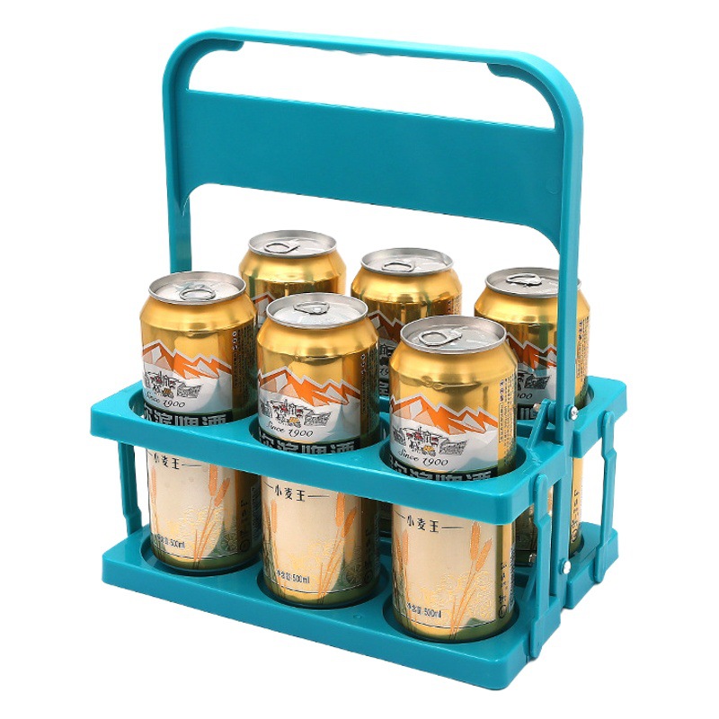 Picture of Foldable Plastic Beer Basket Beverage Beer Holder Sport Kettle Portable Holder Beer Rack