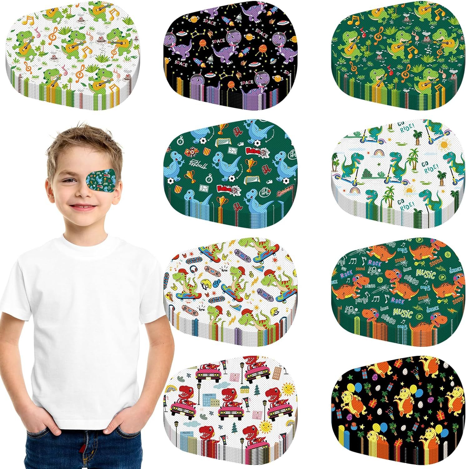 Picture of Amblyopia shading eye patch full cover children strabismus correction training single-eye shielding single-eye mask glasses mask eye patch