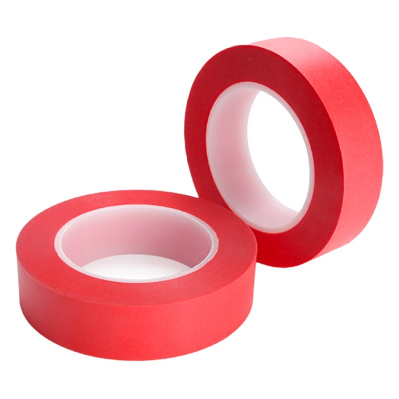 Red masking tape car beauty Wall seamless beauty seam high temperature decorative paint masking tape wholesale