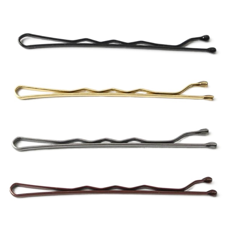 Korean Style Internet Celebrant One Character Clip Bag Hairpin Women's Cute Headwear Simple Black Hairpin Wave Clip Children's Hair Accessories