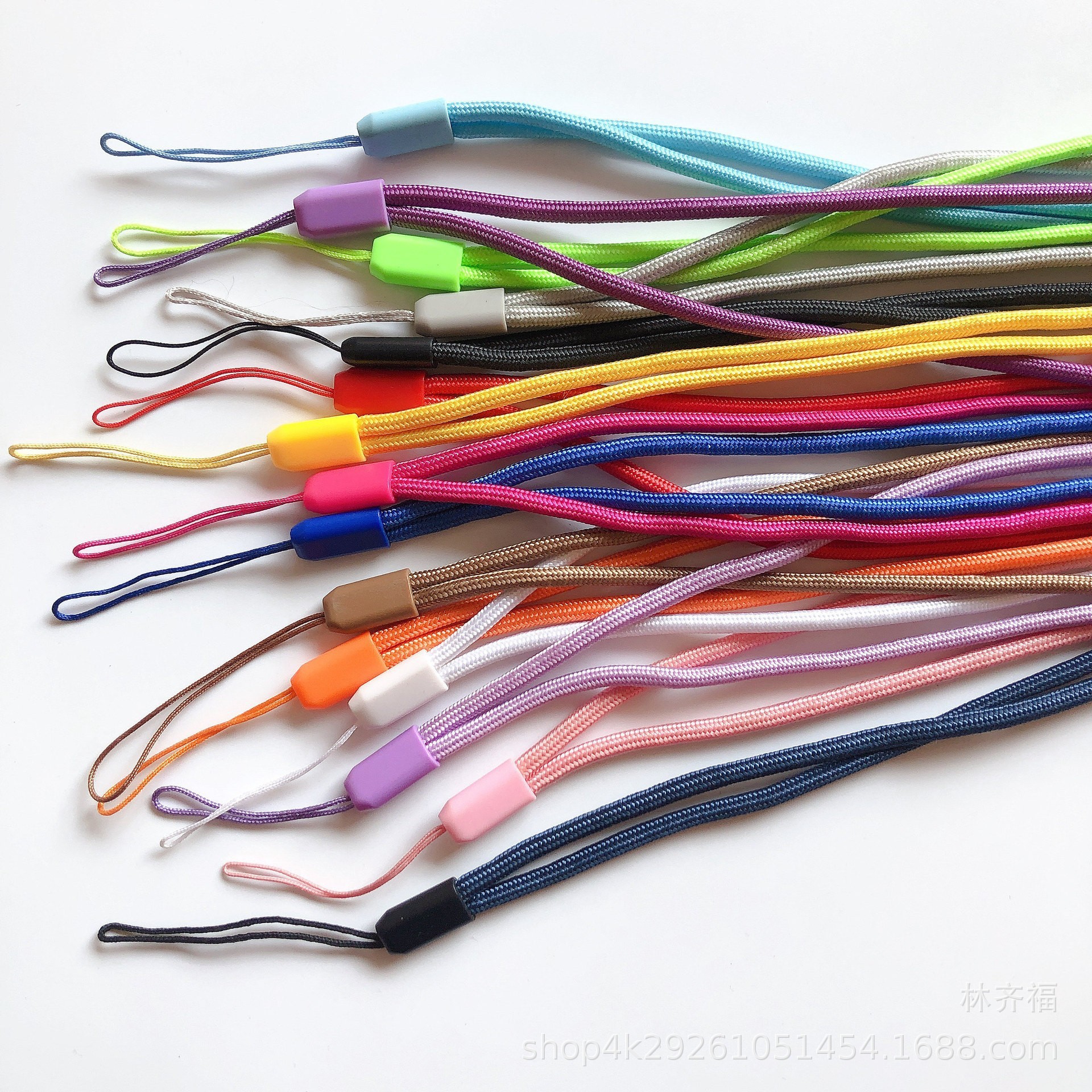 Picture of Factory wholesale 3.0mm round nylon braided lanyard long mobile phone camera neck rope toy badge lanyard