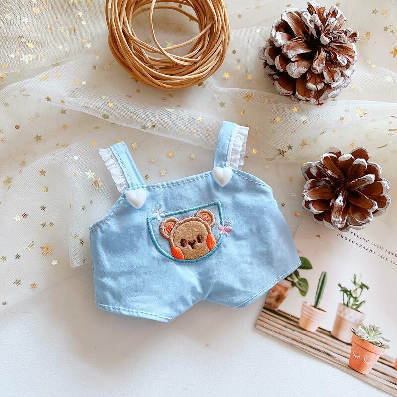 Picture of Hot selling one-shoulder bib pants 20cm cotton doll normal body fat body clothing accessories in stock