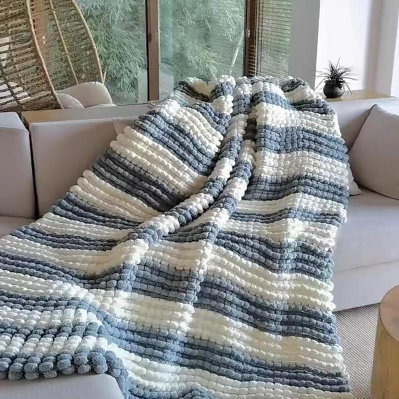 Big ball ball line encryption cover blanket hand woven blanket diy knitted blanket baby blanket diy woven blanket with tools