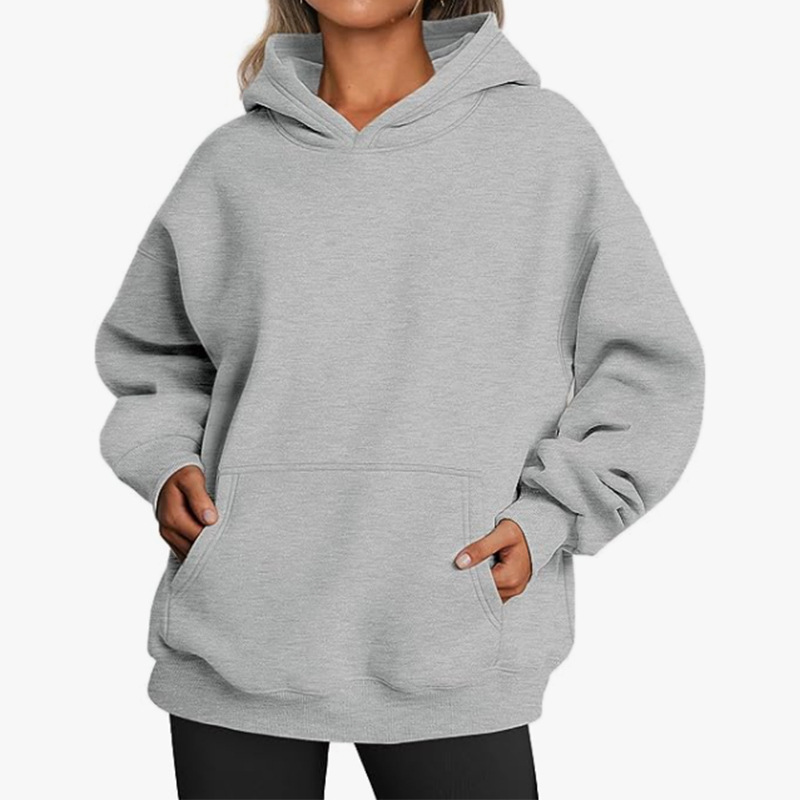 Picture of Amazon Europe and the United States cross-border foreign trade independent station 2023 new women's spring and autumn hooded sweater casual pocket jacket