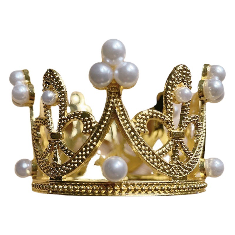 Children's Crown Cake Dessert Table Decoration Birthday Mini Crown Headpiece Flower Accessories Toy Crown