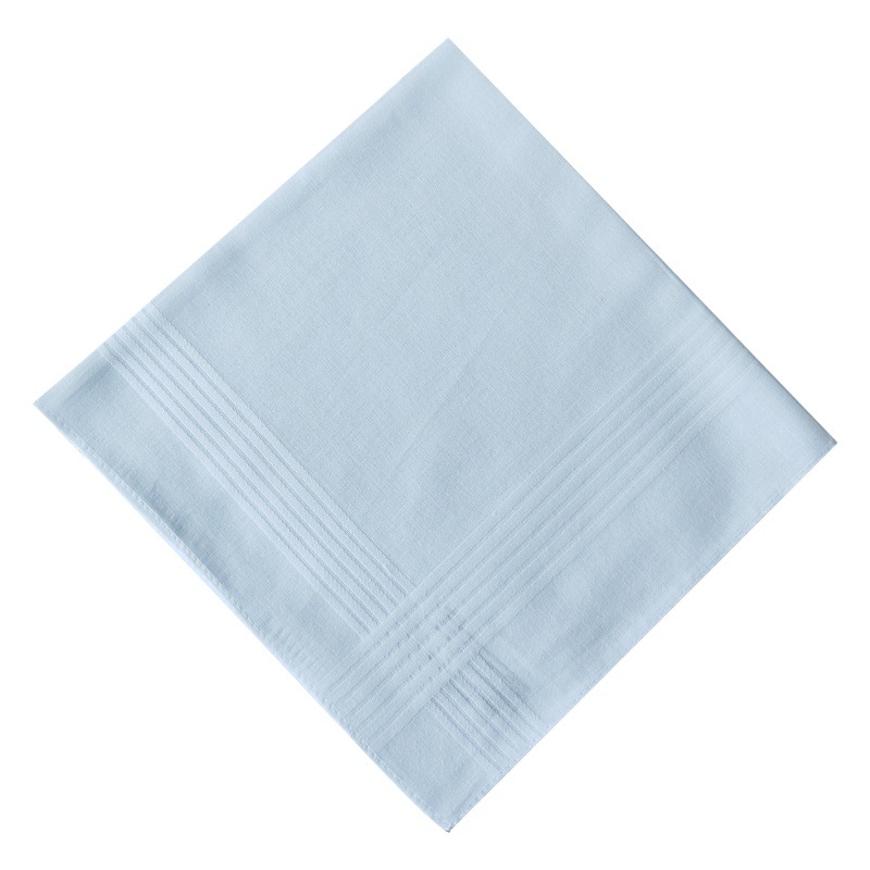 Cross-border Hot Sale Pure White Handkerchief Pure Cotton White Handkerchief Gentleman White Handkerchief for DIY Pure Color Handkerchief 1 Price