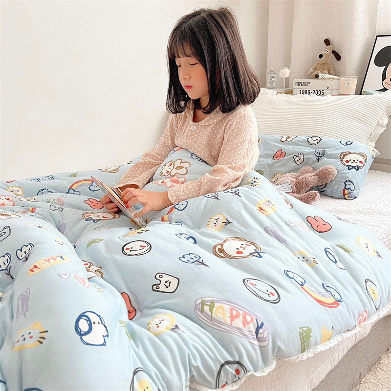 Picture of mikiA Knitted Cotton Soybean Quilt Spring and Autumn Quilt Baby Cotton Children's Quilt Thickened Warm Winter Quilt