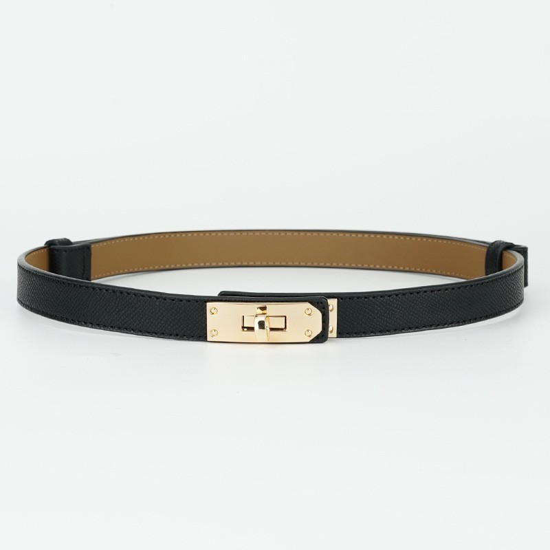 Women's Belt Double-Sided Genuine Leather High-Quality Thin Leather Belt with Dress Decoration Double-Sided Cowhide Belt for Women