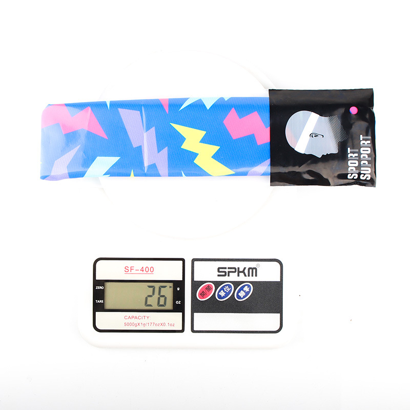 Picture of Summer Colorful Sports Hair Band Women's Anti-sweat Absorbing Non-slip Headband Running Sports Yoga Fitness Elastic Hair Band