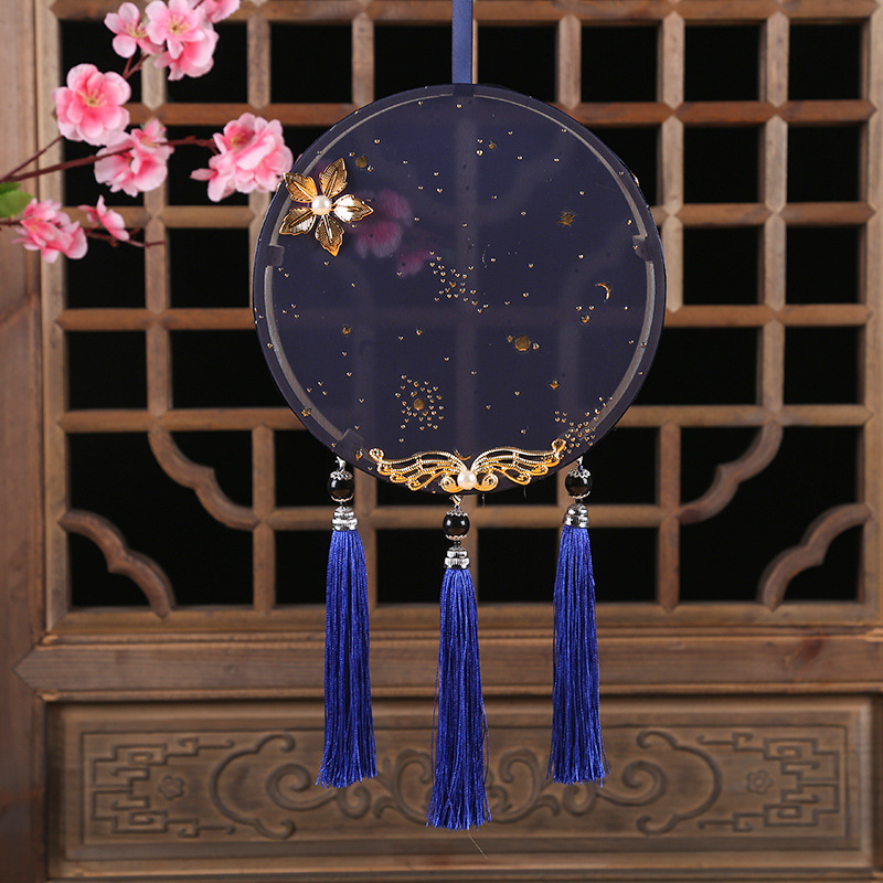 Picture of New Hanfu mid-autumn festival lantern diy handmade flowers and plants Lantern finished led Luminous lantern ancient style portable palace lantern
