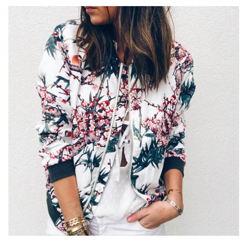 Picture of ebay AliExpress wish2023 Spring and Autumn New Fashion Printed European and American Zipper Winter Long Sleeve Coat Women's Jacket