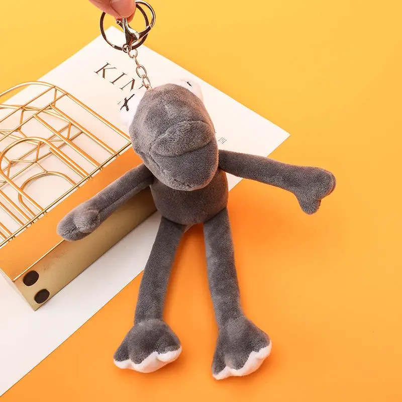 Picture of Stuffed Doll Long-Legged Frog Schoolbag Pendant Plush Pendant Bag Keychain Claw Machine Doll Plush Toy