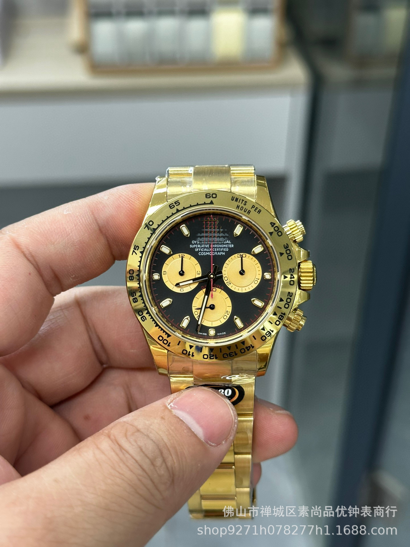 Picture of Cross-border Panda Di 7750 Ditong Cement Grey 12.4 Golden Di Chronograph 4130 Yu Wenle Men's Mechanical Watch