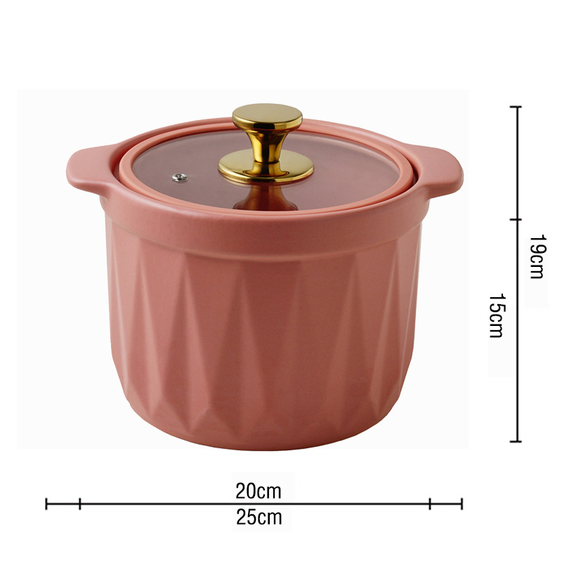 Picture of A modern simple matte glaze ceramic casserole high temperature resistant open flame household creative small casserole stew pot