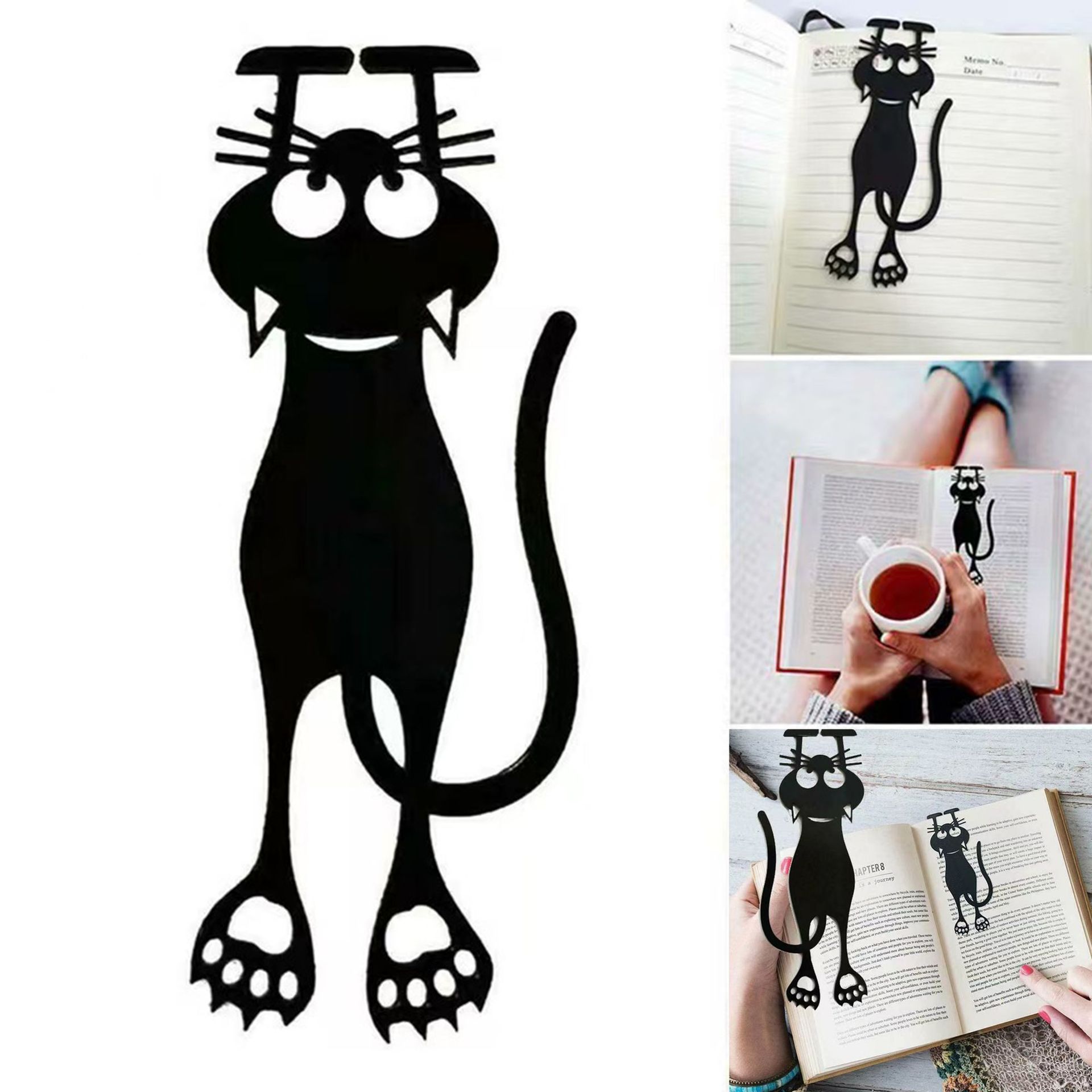 New creative hollow kitten acrylic bookmark hollow bookmark black kitten hanging bookmark