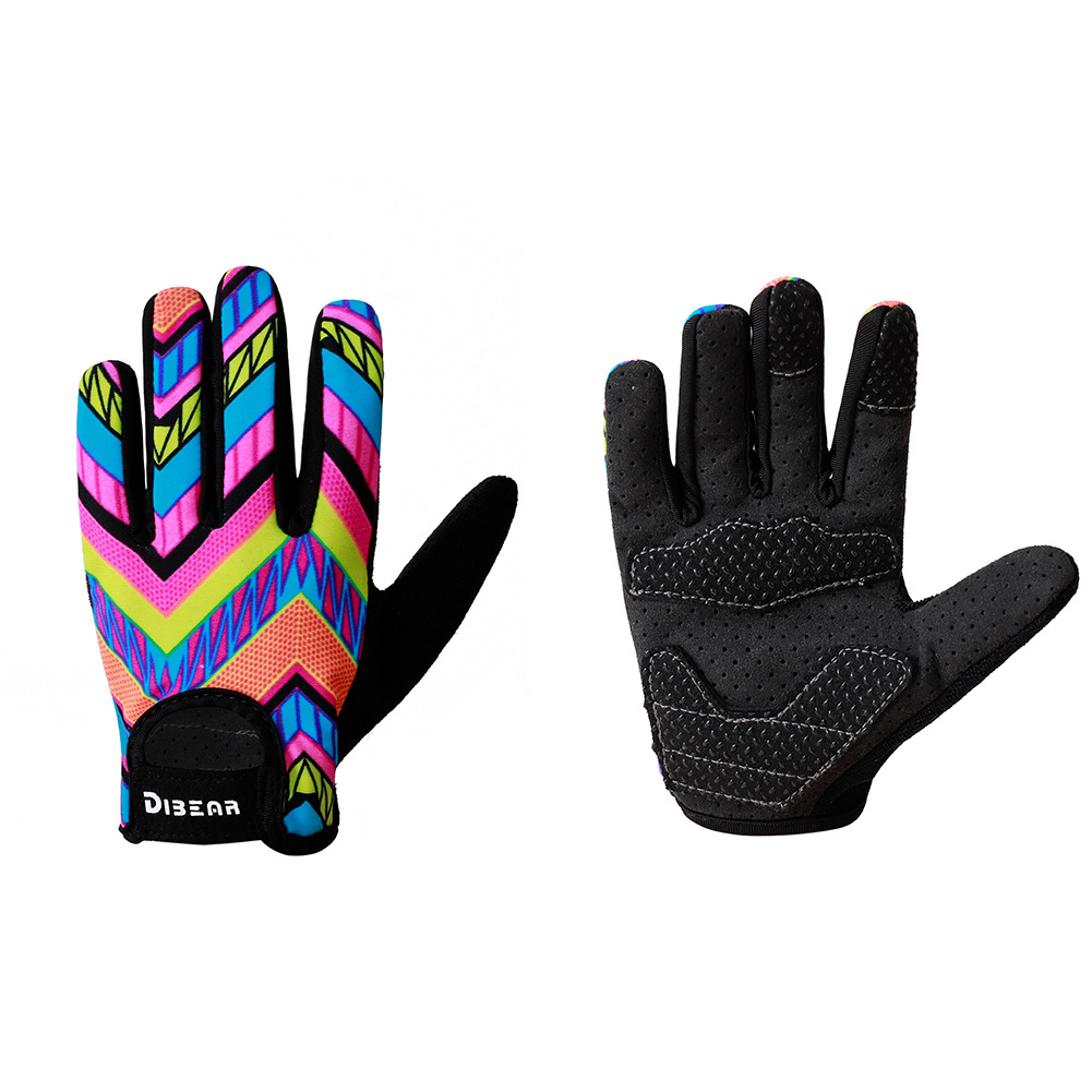 Dibear Kidsren's Sports Palm Anti-Slip Gloves, Full-Finger Protection, Bicycle Baseball Cycling Fitness, Breathable and Lightweight