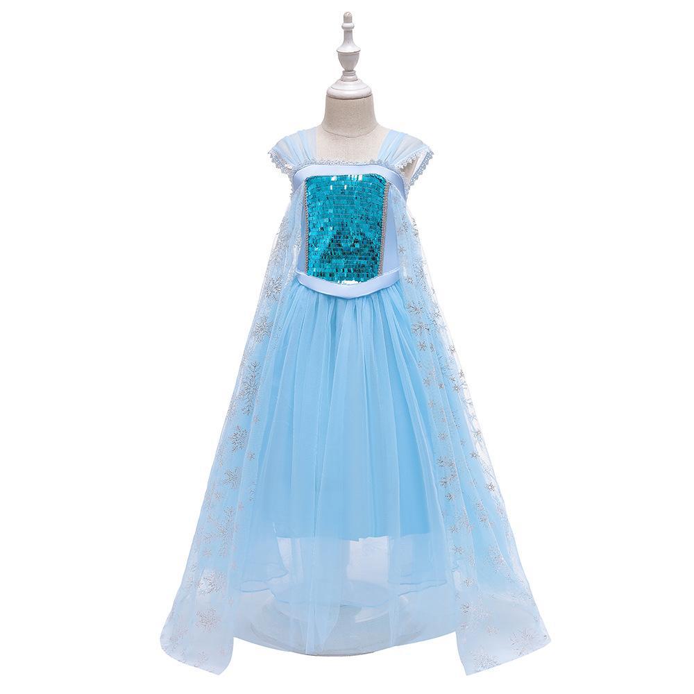 Picture of Frozen 2 Kidsren's Dress Princess Dress Girl Elsa Snowflake Dress Frozen Elsa Princess Style