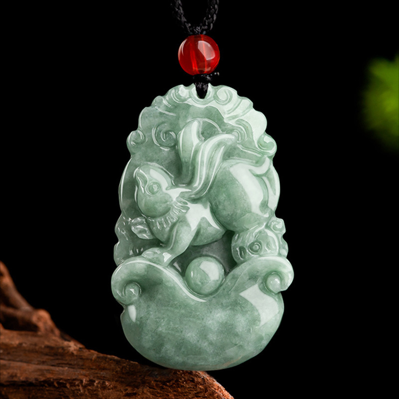 Picture of Myanmar A natural jade jade pendant 12 zodiac pendant 12 zodiac pig pendant jade direct cordless