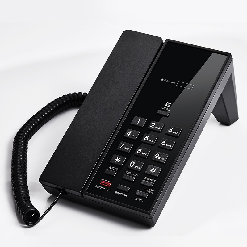 Picture of Hotel Business Fashion Simple Vertical Guest Room Telephone One-click Dialing Free Printing logo B698