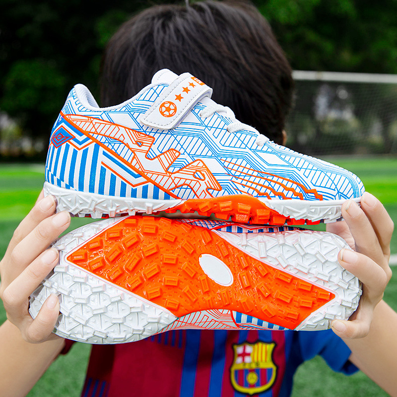 Children's Football Shoes for Boys and Girls, Indoor Velcro Shoes for Boys, Kidsren and Students, Special Sneakers with Broken Nails Training Shoes