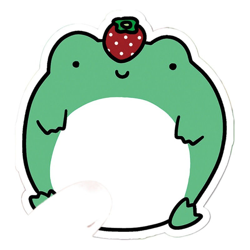 50 Small Frog Graffiti Stickers Cartoon Animal Stickers Decorative Skateboard Water Cup Luggage Stickers Waterproof