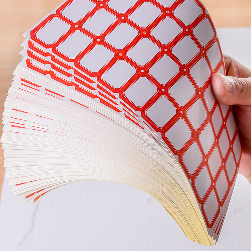 Picture of 50 Sheets of Self-Adhesive Labels, Office Blank Handwritten Label Paper, Price Stickers, Self-Adhesive Name Stickers, Mouth Paper