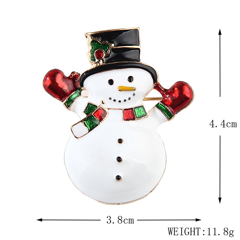 Picture of Lanhao European and American New Fashion Christmas Brooch Christmas Tree Shoes Elk Wreath Snowflake Bell Pin Women
