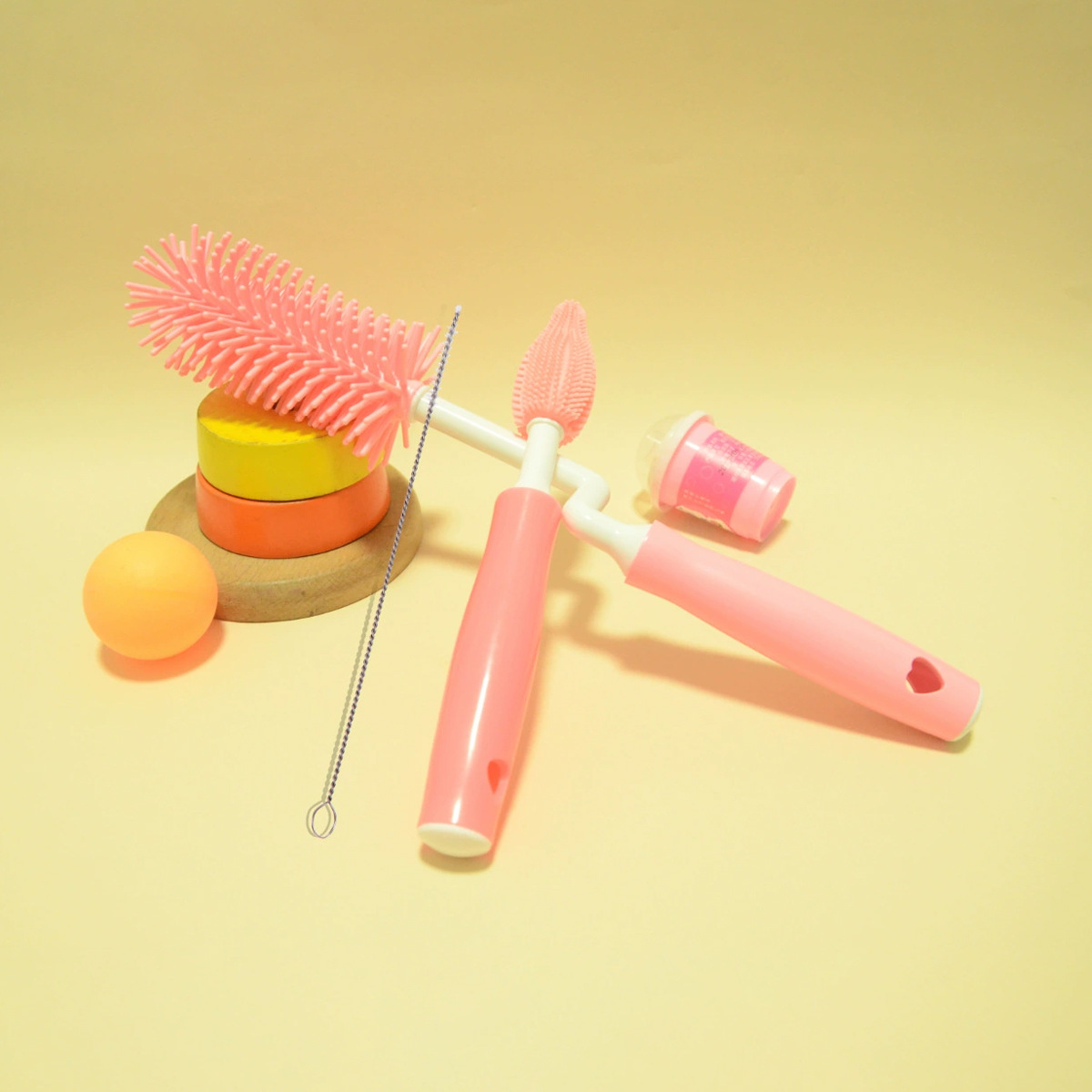 Picture of Liquid silicone bottle brush cleaning cup rotating brush nipple brush three-in-one multifunctional cleaning rinse factory direct sales