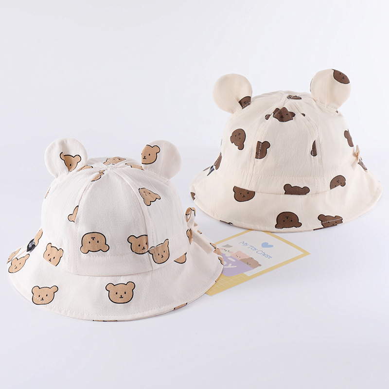 Picture of Children's Baby Hat Baby Autumn Spring Summer Spring Sunscreen Hat Sunshade Hat for Boys and Girls Fisherman Baby Basin Hat