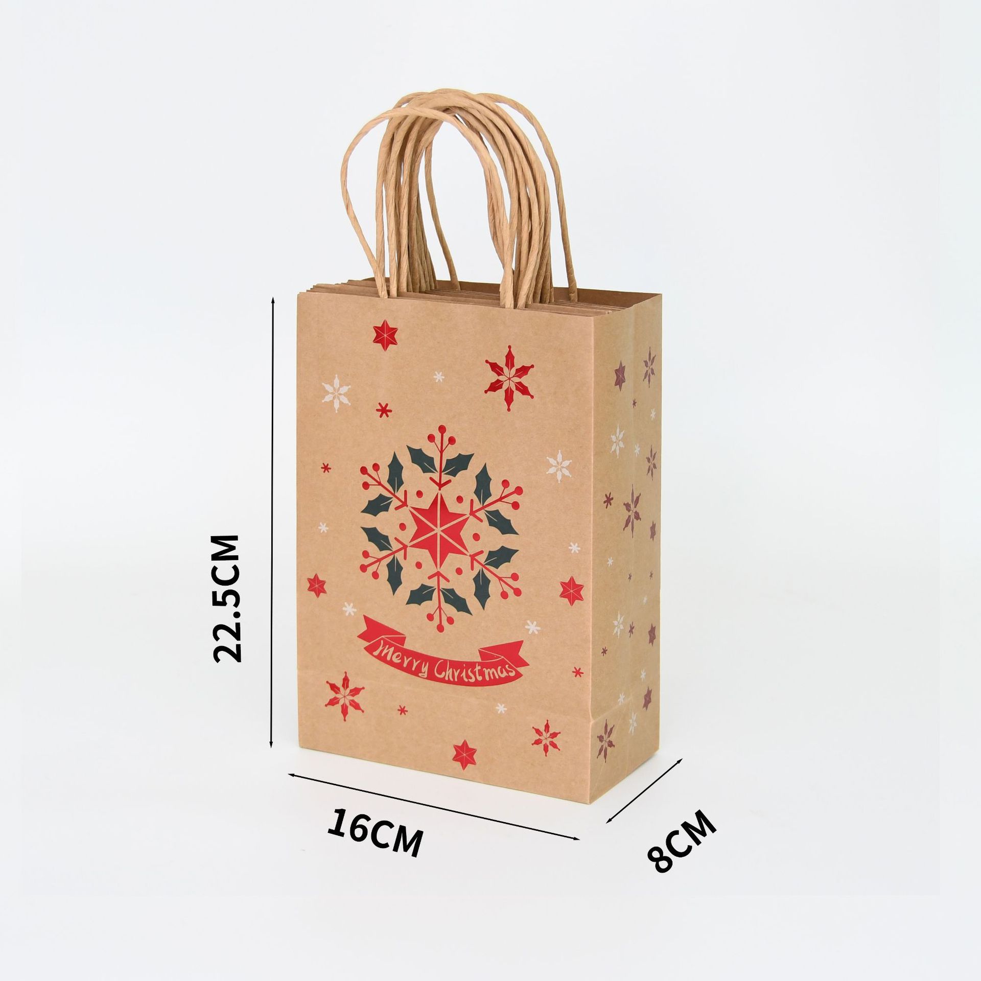 Picture of Kraft paper bag handbag milk tea packaging take-out cartoon packaging paper bag factory cross-border packaging paper bag factory