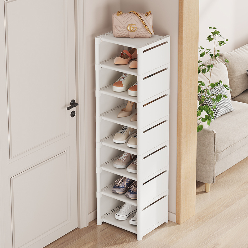 Shoe rack simple door home dormitory multi-layer storage small narrow mini slitch economy shoe cabinet