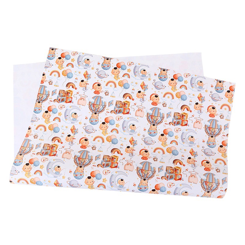 Cartoon printing wrapping paper baby gift wrapping paper Children's Day gift packing box year-old gift wrapping paper