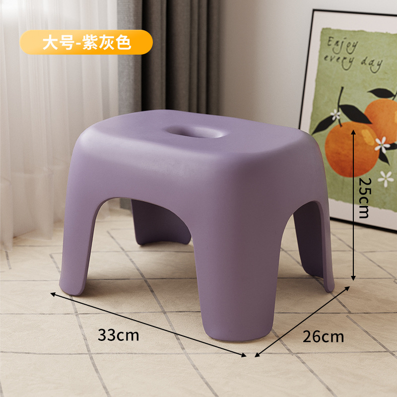 Picture of Household Plastic Small Stool Simple Style Thickened Coffee Table Small Stool Shoe Changing Stool Sofa Stool Bathroom Low Stool Chair