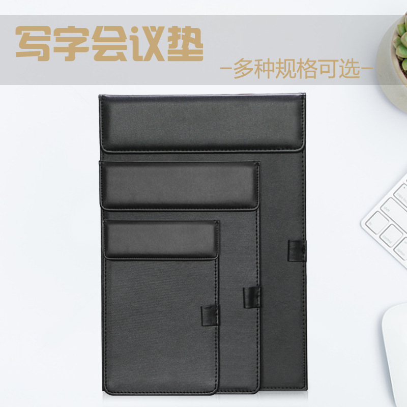 Picture of Factory wholesale leather A4 folder desktop writing office meeting pad business practical wallet corporate logo