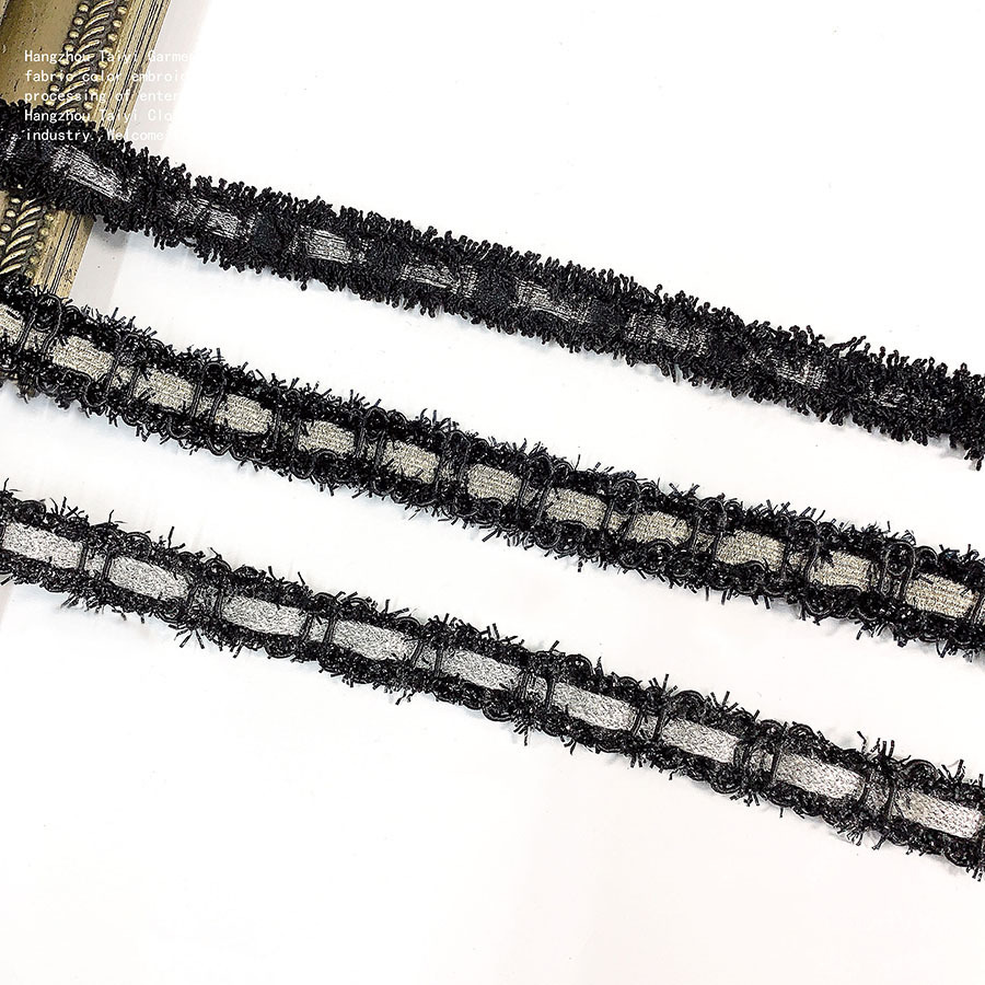 With Eyelashes DIY Accessories Pearl Collar Fabric Clothing Accessories Clothes Skirt Decoration Chanel Style Lace