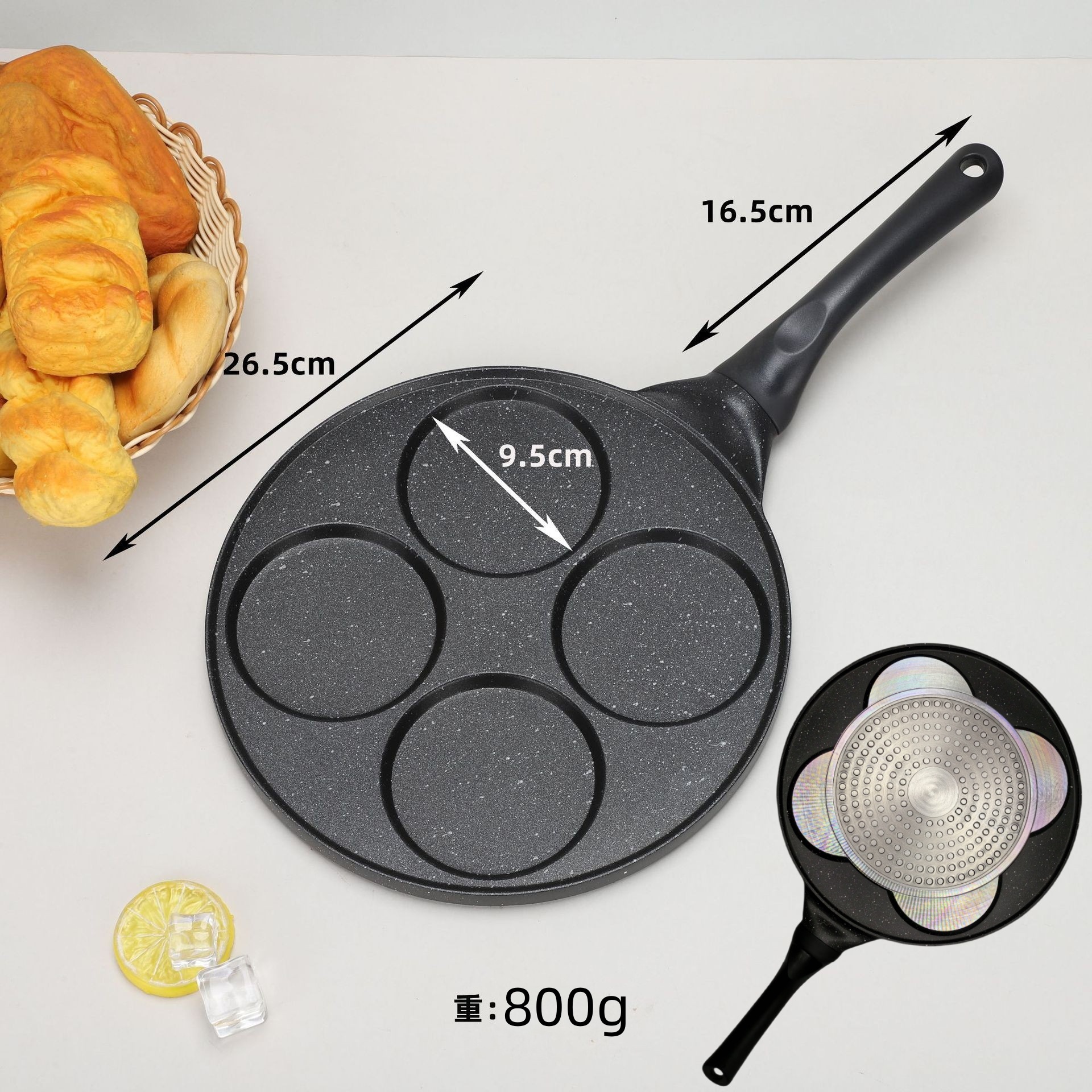 Picture of 1Pcmulti-Hole Egg Frying Pan Creative Porous Frying Pan Barbecue Plate Household Aluminum Alloy Series