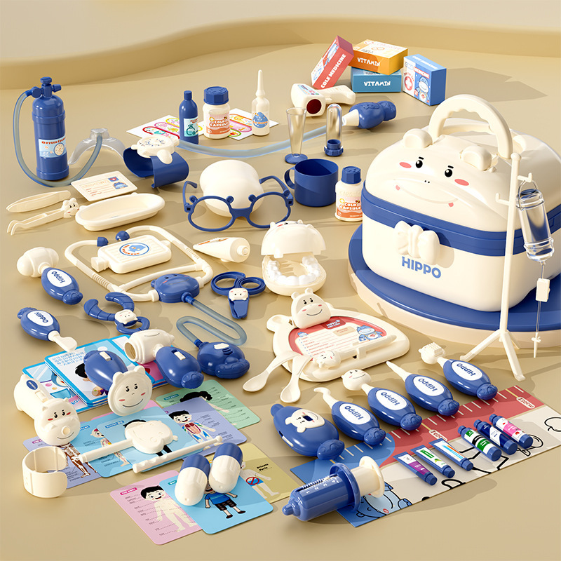 Picture of Children play small doctor toy suit boys and girls simulation play house injection medical kit to see a doctor baby gift