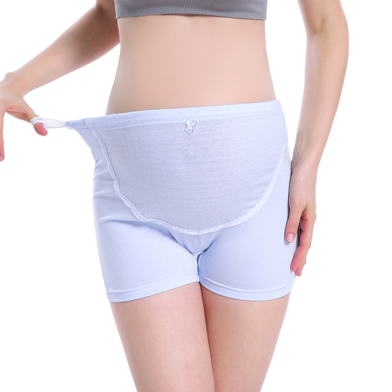 Picture of Pregnant Women's High Waist Bark Belly-supporting Boxer Underwear High Waist Large Size Adjustable Pregnant Women's Safety Pants Boxer Pants for Women